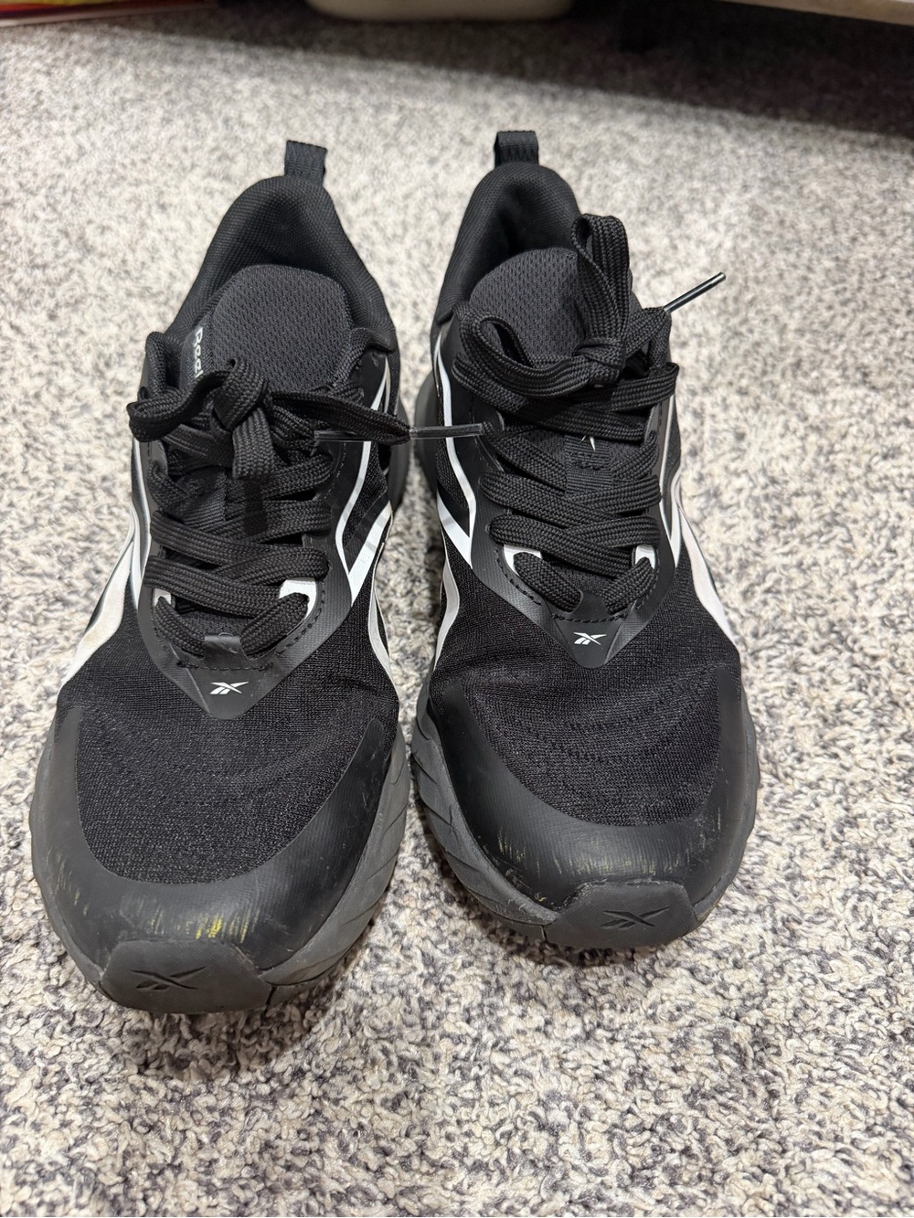 Reebok Men's Black and Silver Athletic Sneakers - Picture 2 of 5